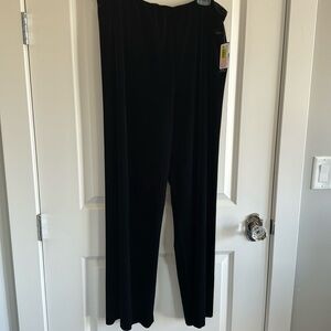 NWT Alex Evenings black velvet pants
